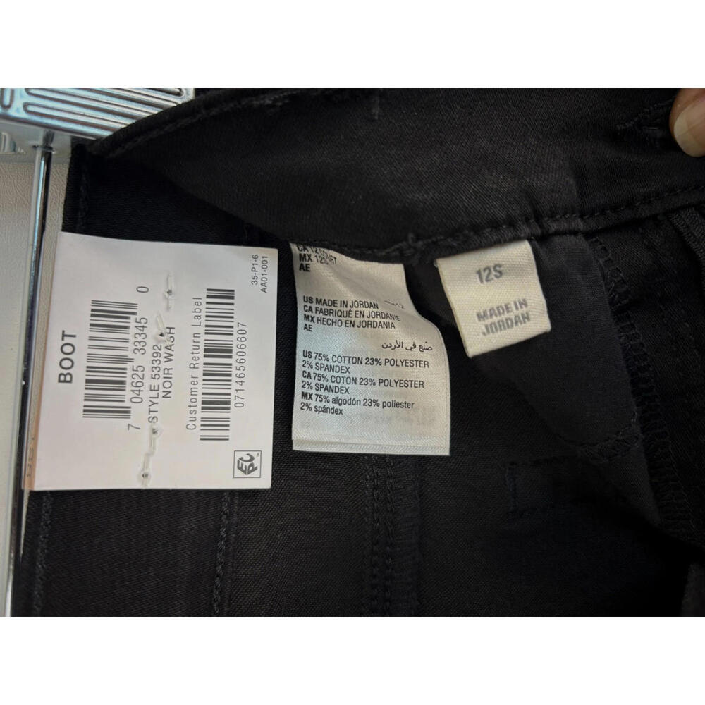 Style & Co Boot Leg Black Jeans Women’s Size 12S Stretch Mid Rise Cotton Blend - Picture 3 of 8